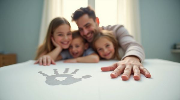 Création d'empreintes de mains en famille : un souvenir unique